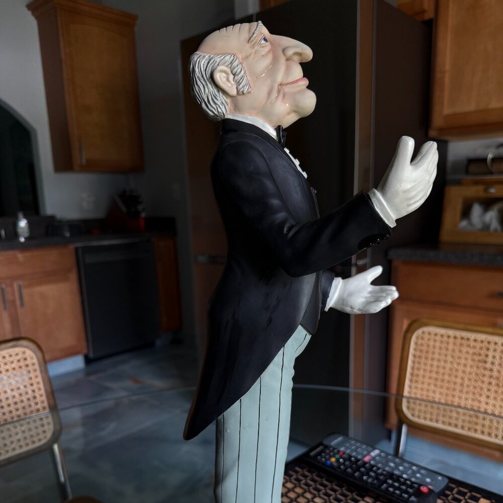 Bombay 18.5" James The Butler Wine Bottle Holder Statue Sculpture Figurine